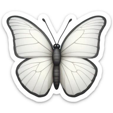 White butterfly  sticker