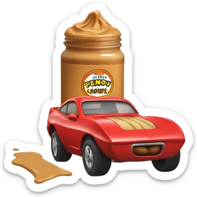 Exploding peanut butter red chase ￼ sticker