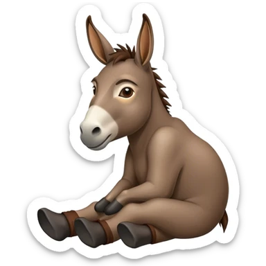 Lazy donkey sticker