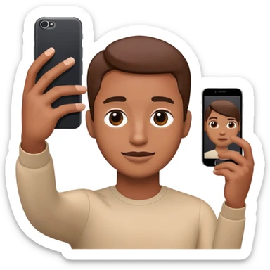 smartphone taking a selfie sticker