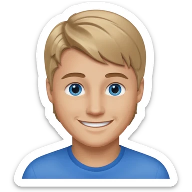 Twan Kuyper blue eyes, dark blonde hair sticker