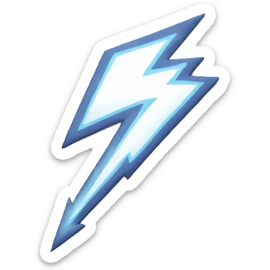 An classic emoji of a lightning whose frame is white and inside is hollow  sticker