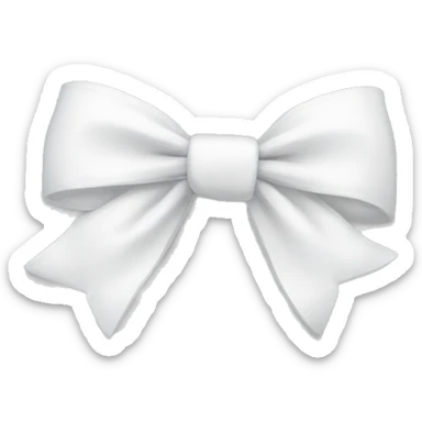 white bow sticker