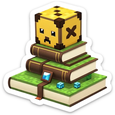 tôi muốn 1 khối book minecraft sticker