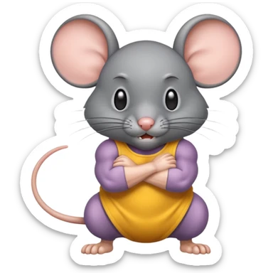 mouse with muscle sticker