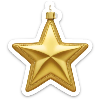 gold star ornament sticker