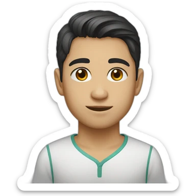 how looks uzbek boy named Botir sticker