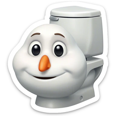Olaf в туалеті sticker