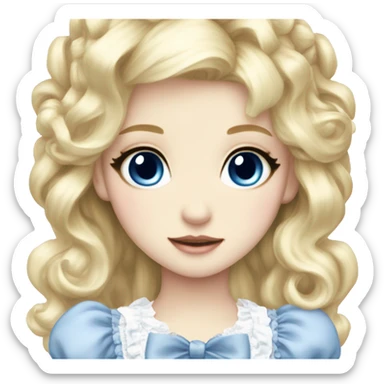 sweet lolita blond hair blue eyes white skin sticker