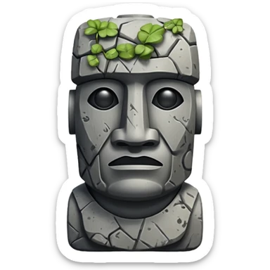Atom moai sticker