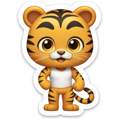 Un tigre musculoso sticker