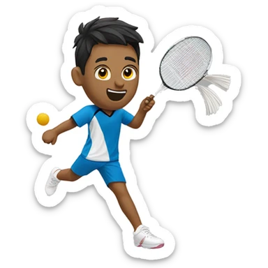 badminton player sticker