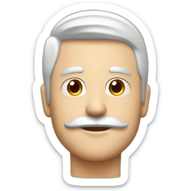 man with red and white horizontal stripe t short and moustache sticker