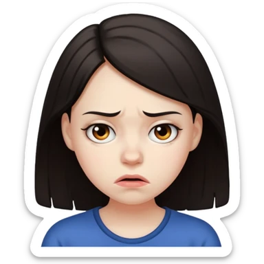 frustrated girl sticker