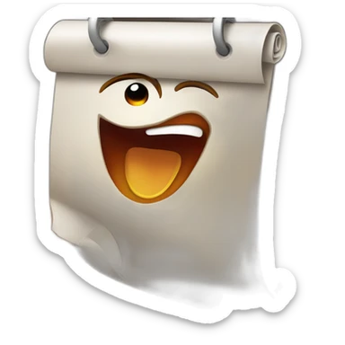 Screaming calendar in fire sticker