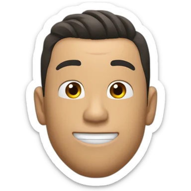 CR7 inhalando aire sticker