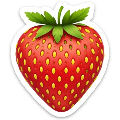 Strawberry: yellow seem sticker