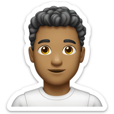 joven blanco pelo puntiagudo sticker