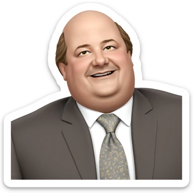 bald boy in formal attire sticker