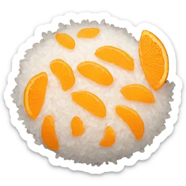bowl of rice nctto oranges sticker