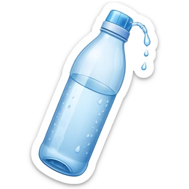 open bottle of water sticker