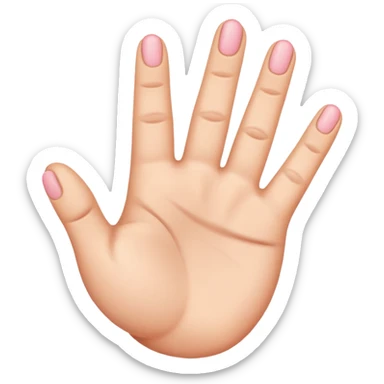 Yvl hand emoji three fingers excluding pinky and index  sticker