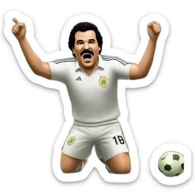 pablo escobar celebrating goal sticker