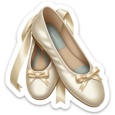 Ivory ballet shoes sticker