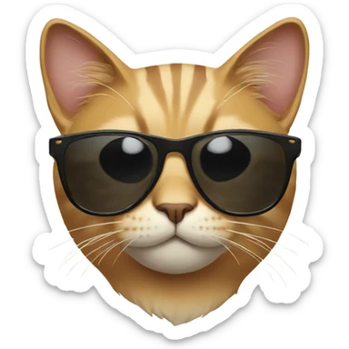 Cat with sunglasses sticker