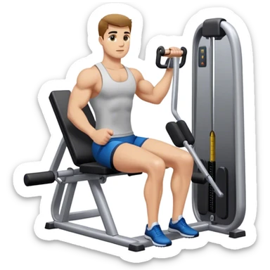 athlete using abductor-machine gym sticker