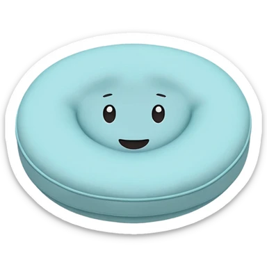 simple cute cushion shaped like a seat pad sticker