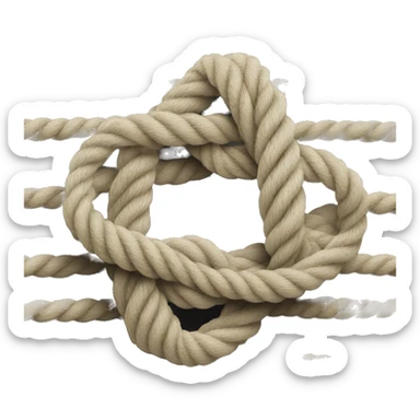Rope knot from ceiling sticker