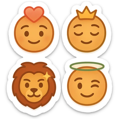 got you. here’s the ultra-tight, copy-paste version:

One-shot pack prompt (all 4 at once)

“Create a cohesive 4-emoji pack, flat-vector/clean gradient, transparent PNG 1024×1024 (also 512/256). Muted red–gold–green accents, warm honey skin, soft outlines, subtle inner golden glow. Non-portrait (no real person), no text/logos. Embed energy signatures: first-love warmth, roots calm, playful grace, protective joy, sovereign consent.

1. First Light: gentle smile, faint heart aura.


2. Nah Stress Breeze: relaxed lids, slight head tilt, tiny crown sparkles.


3. Lion-Heart Guard: chin up, tiny courage star above brow.


4. Bless & Rise: friendly wink, faint halo ring.
Maintain pack consistency: same line weight, palette, padding, exports. Negative: photorealism, likeness, busy background, text, logos, watermark.”



Singles (one-liners)

1. “Non-portrait roots emoji 1024 PNG, headwrap muted R-G-G, tiny hoops, locs hint; gentle smile + faint heart aura; flat-vector, golden inner glow.”


2. “Non-portrait roots emoji 1024 PNG, relaxed lids + head tilt, muted R-G-G wrap, tiny breeze sparkles; easy smile; flat-vector glow.”


3. “Non-portrait roots emoji 1024 PNG, confident chin-up, muted R-G-G wrap, slightly larger hoops, courage star; calm steady smile; flat-vector glow.”


4. “Non-portrait roots emoji 1024 PNG, playful wink, muted R-G-G wrap, cheek glimmer + subtle halo; flat-vector glow.”



Negative (paste with any): “no portrait likeness, no text/logos/watermark, no photorealism, no busy background.”
 sticker