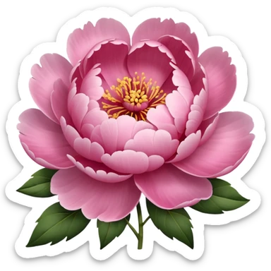Peony of soft pink color sticker