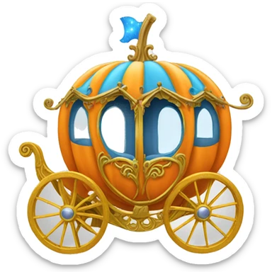 cinderella pumpkin carriage  sticker