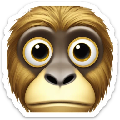 goldem monkey tamarin sticker