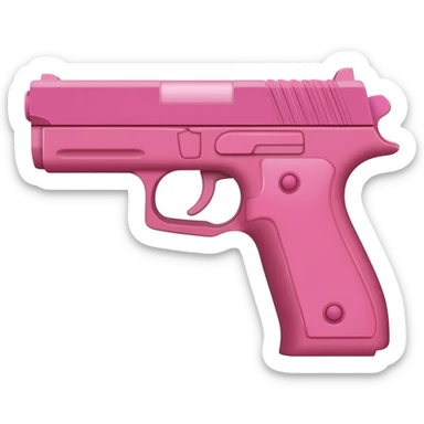 Pink gun sticker