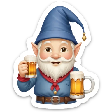 Drunk garden gnome sticker