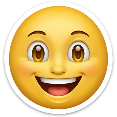 laughing face emoji, joyful expression sticker