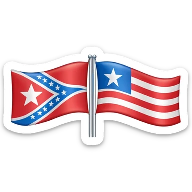 Let's talking about a emoji flag hack combination with Puerto Rico + North Korea emoji flag combination flag hack as a flag image by photo and flag sticker