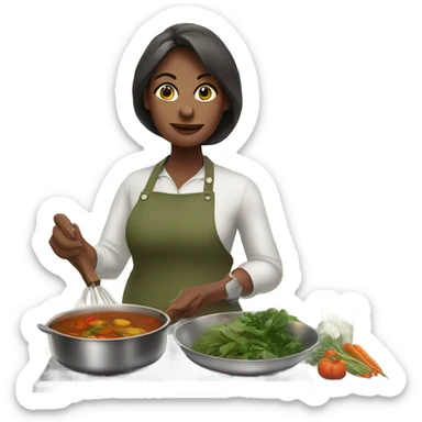 Wife cooking stew sticker