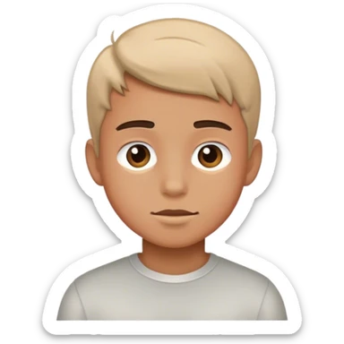 realistic portrait of a boy sticker