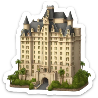 Hollywood tower hotel sticker