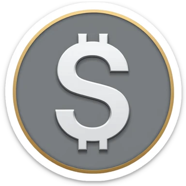 the $ dollar sign should be white inside a grey circle sticker