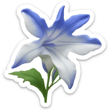 blue and white bellflower sticker