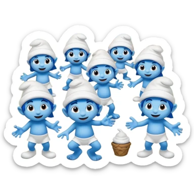 Smurf community tik tok sticker