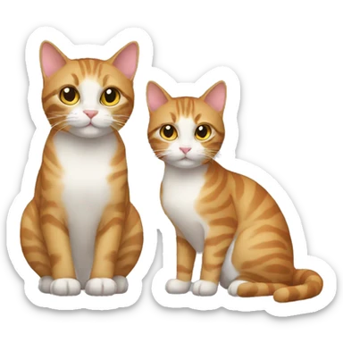 Cat with girlfriend sticker