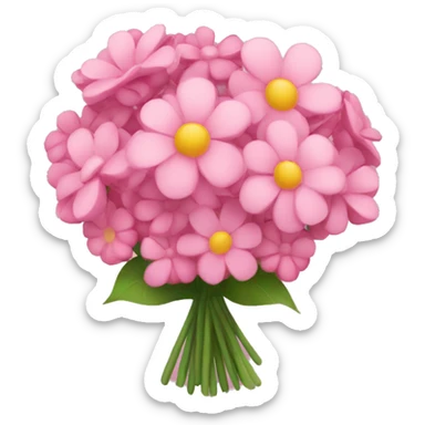 Pink flower bouquet  sticker