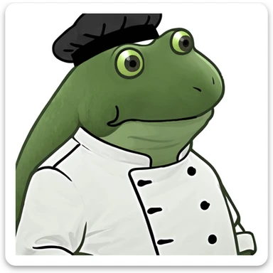 bufo in a chef coat sticker