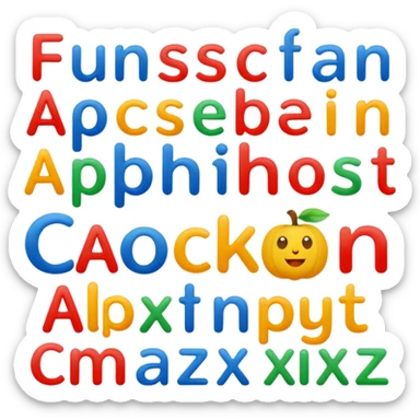 Russian alphabet chart sticker